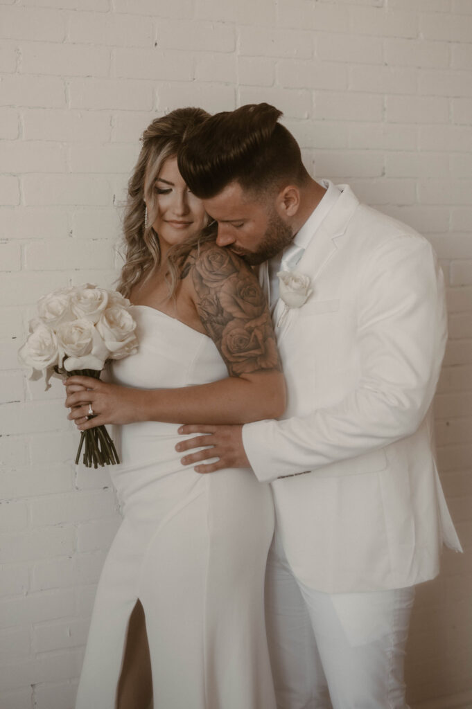 intimate elopement couple